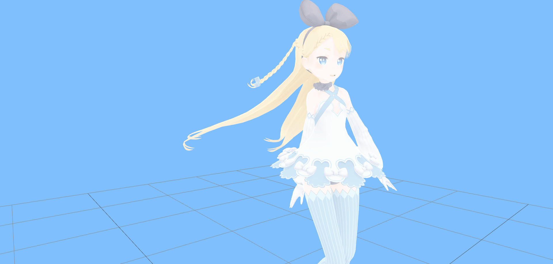 髪のウェーブアニメーション